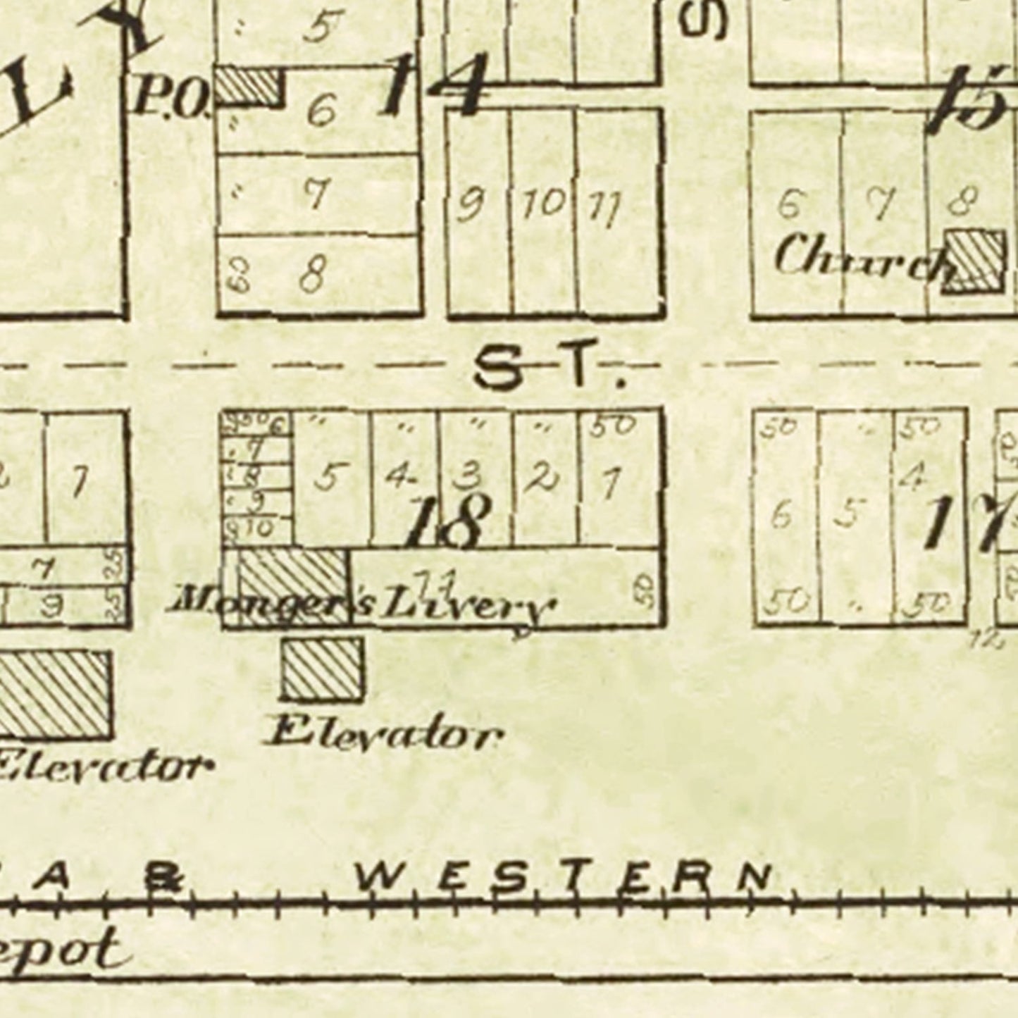 Vintage Map of Good Hope, Illinois, 1893