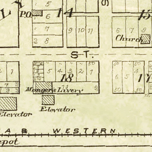 Vintage Map of Good Hope, Illinois, 1893