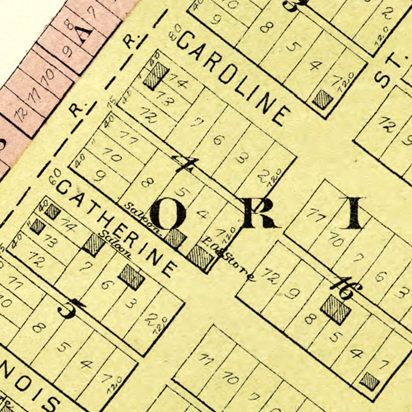 Vintage Map of Spring Bay, Illinois, 1893