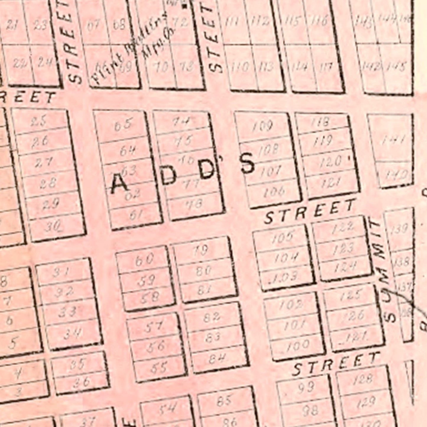 Vintage Map of Kendallville, Indiana, 1893