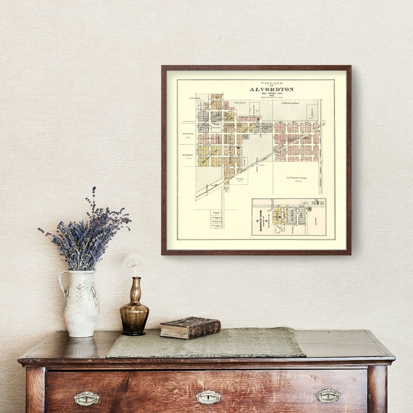 Vintage Map of Alvordton, Ohio, 1894