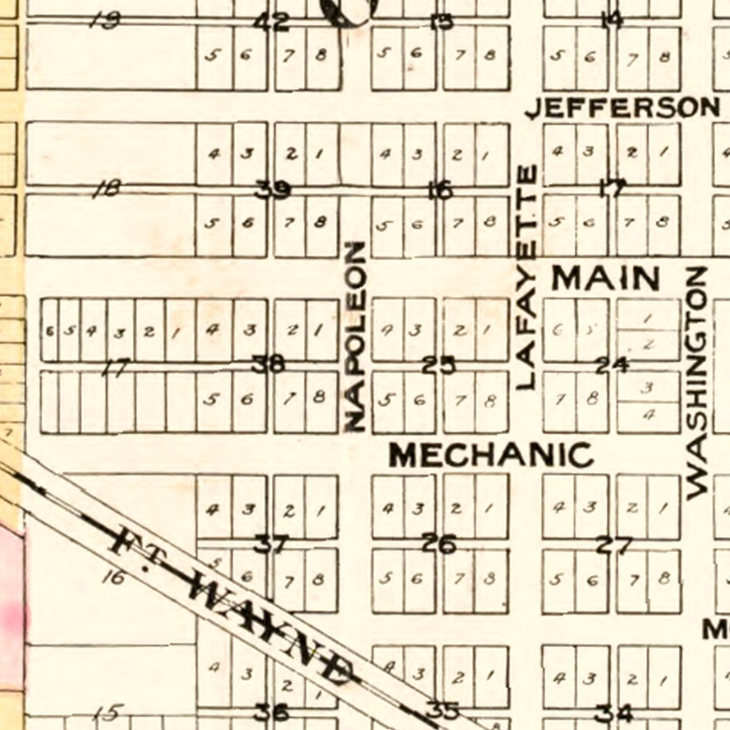 Vintage Map of Valparaiso, Indiana, 1895