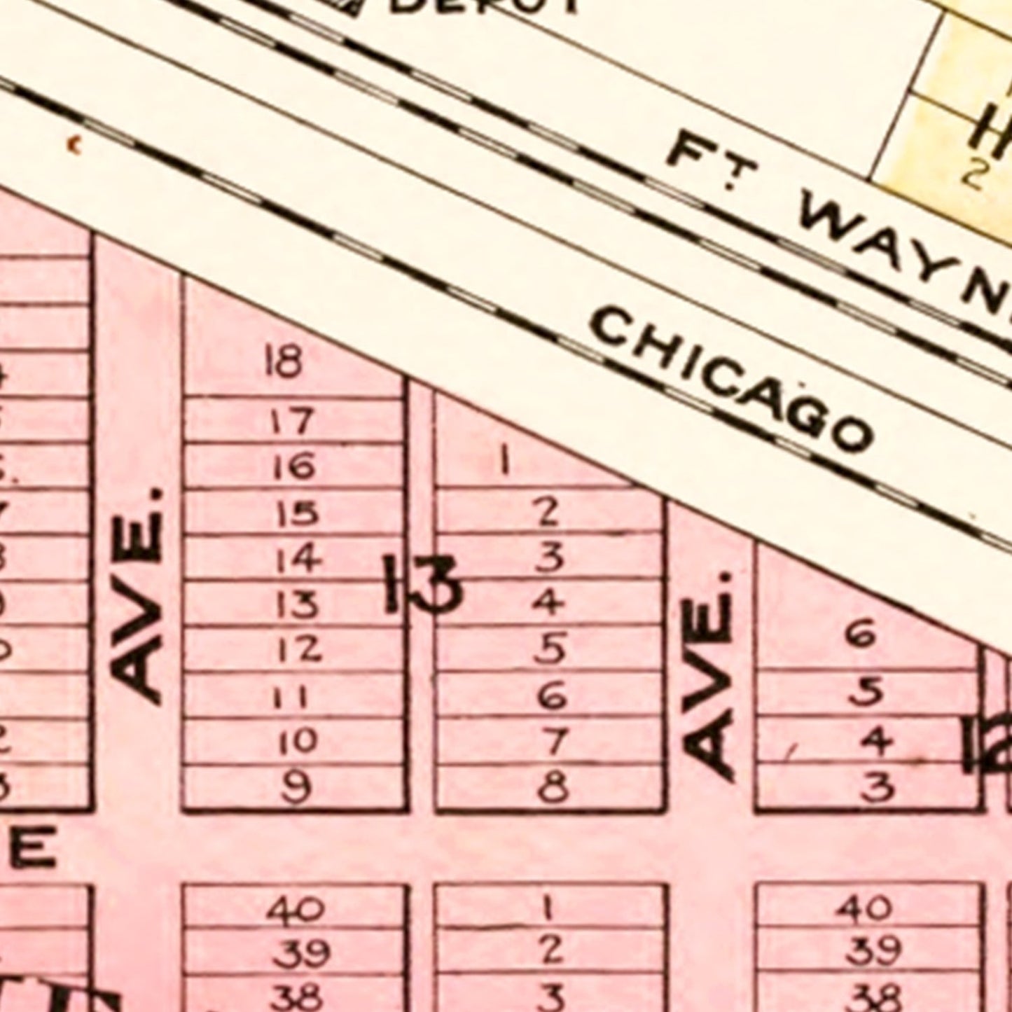 Vintage Map of Wheeler, Indiana, 1895