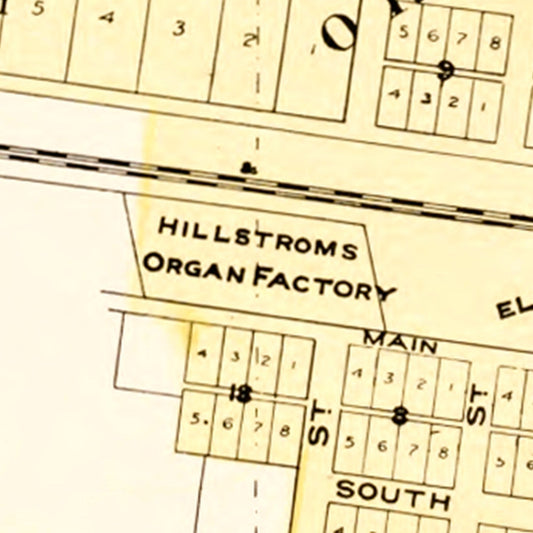Vintage Map of Chesterton, Indiana, 1895
