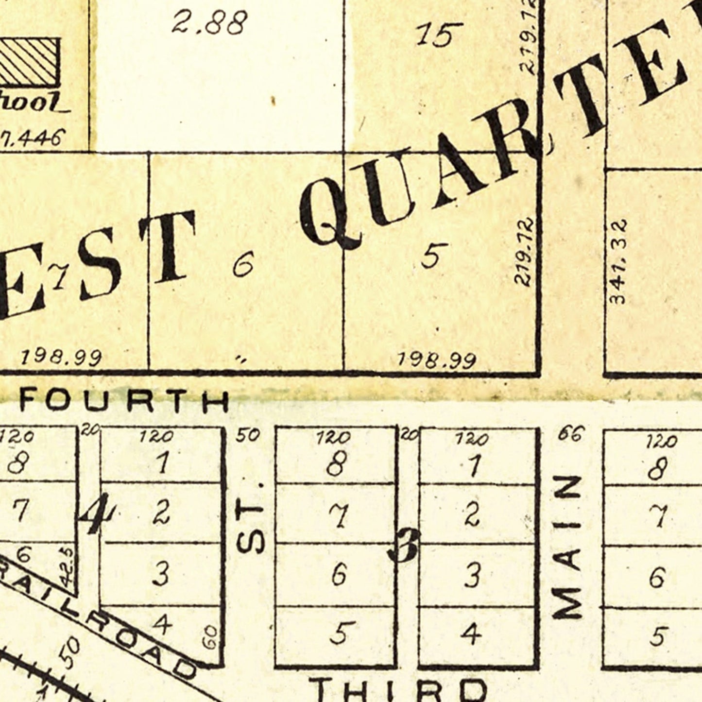 Vintage Map of Baylis, Illinois, 1895