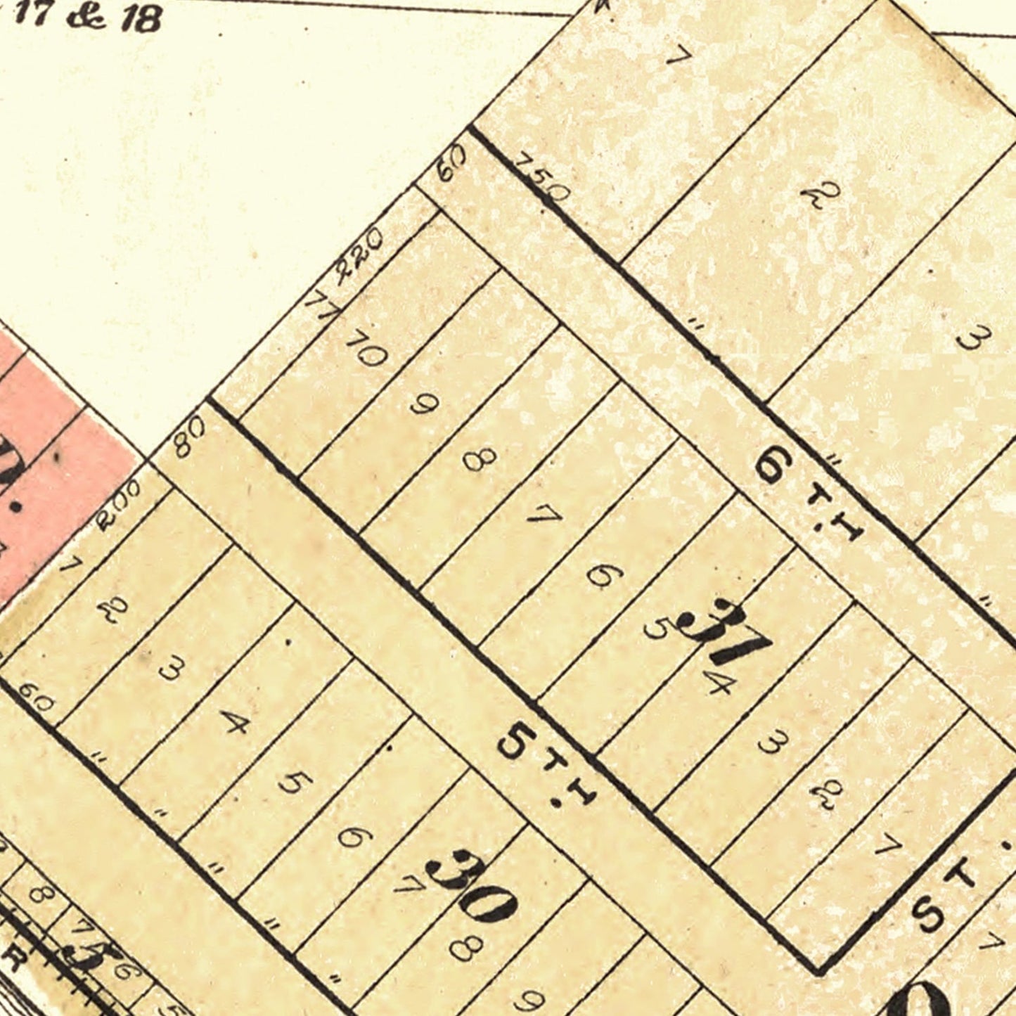 Vintage Map of Rockport, Illinois, 1895
