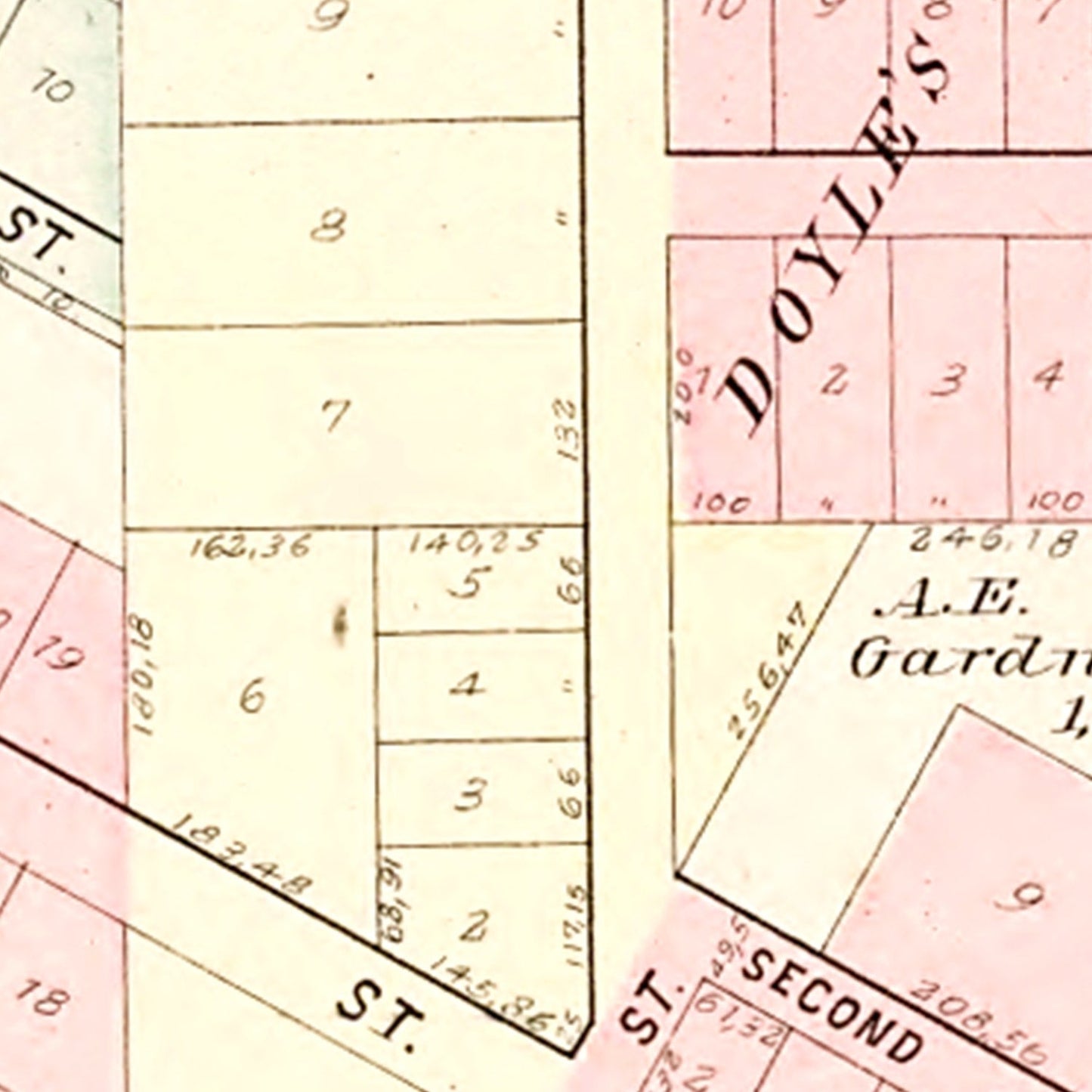 Vintage Map of Milan, Michigan, 1895