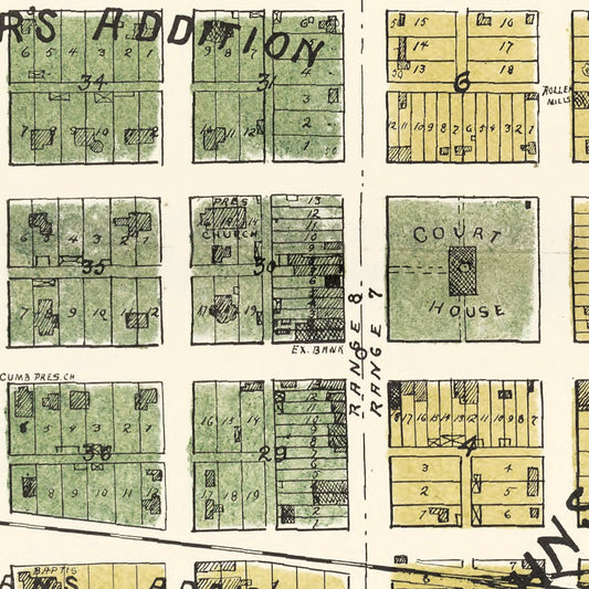 Vintage Map of Kahoka, Missouri, 1896