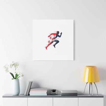 Stay Strong Runner Gym Canvas Wall Art