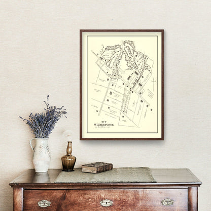 Vintage Map of Wilberforce, Ohio, 1896