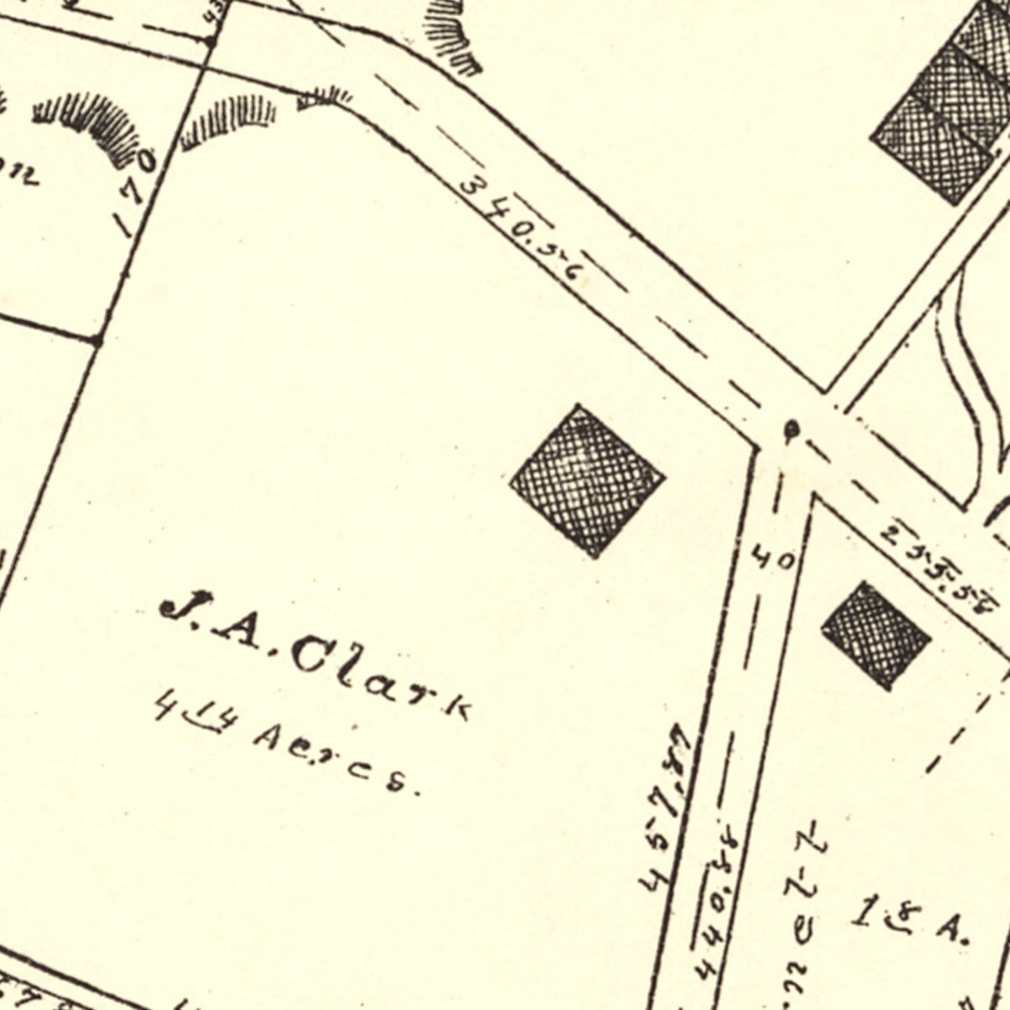 Vintage Map of Wilberforce, Ohio, 1896