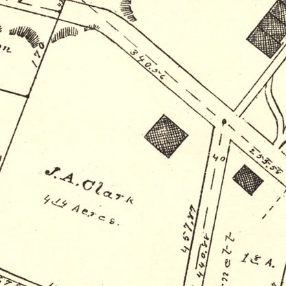Vintage Map of Wilberforce, Ohio, 1896