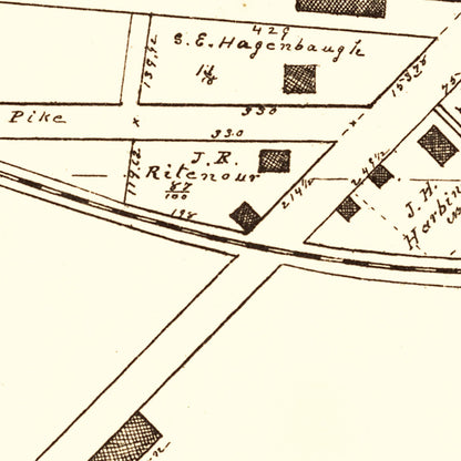 Vintage Map of Alpha, Ohio, 1896