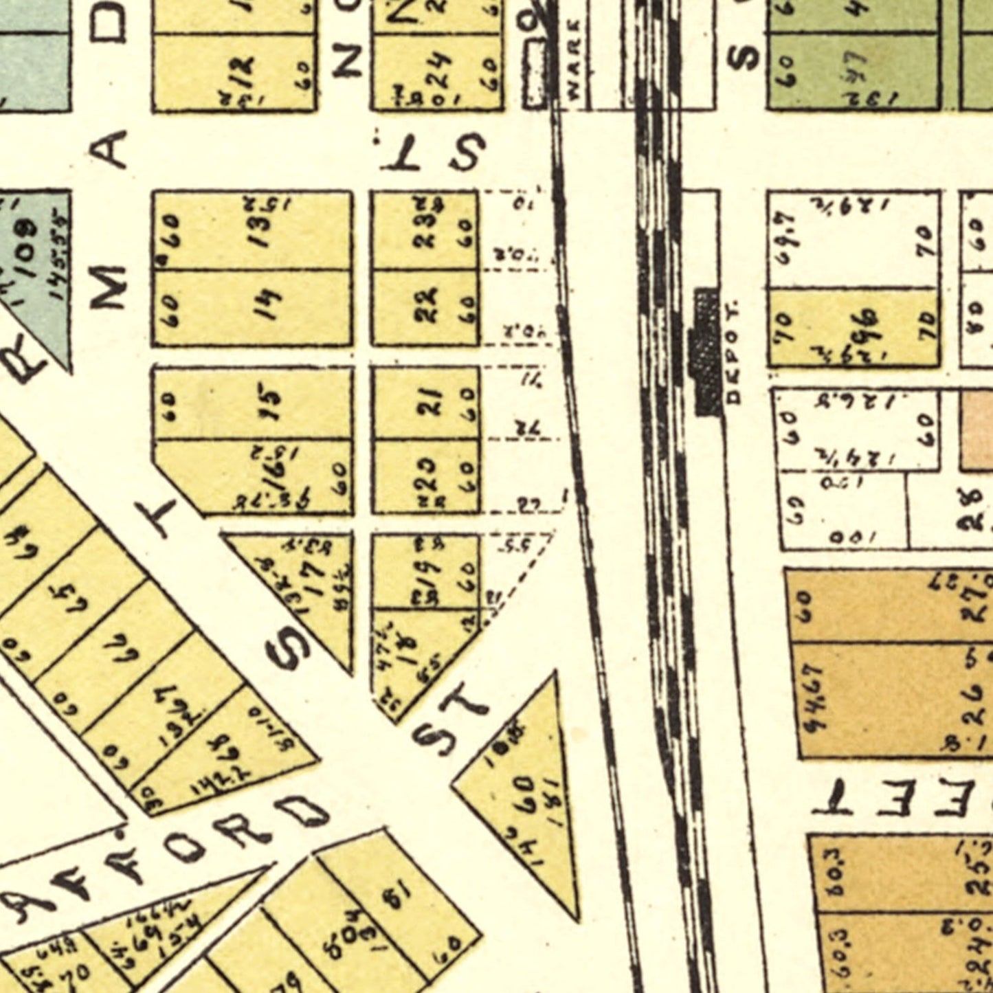 Vintage Map of Osborn, Ohio, 1896