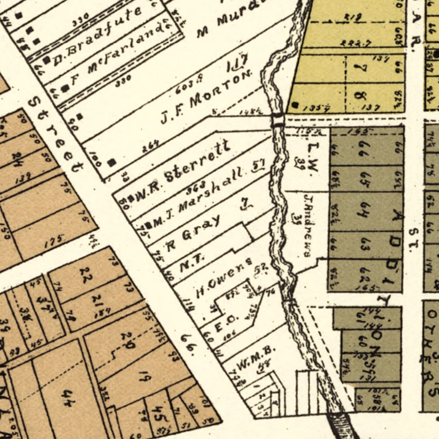 Vintage Map of Cedarville, Ohio, 1896