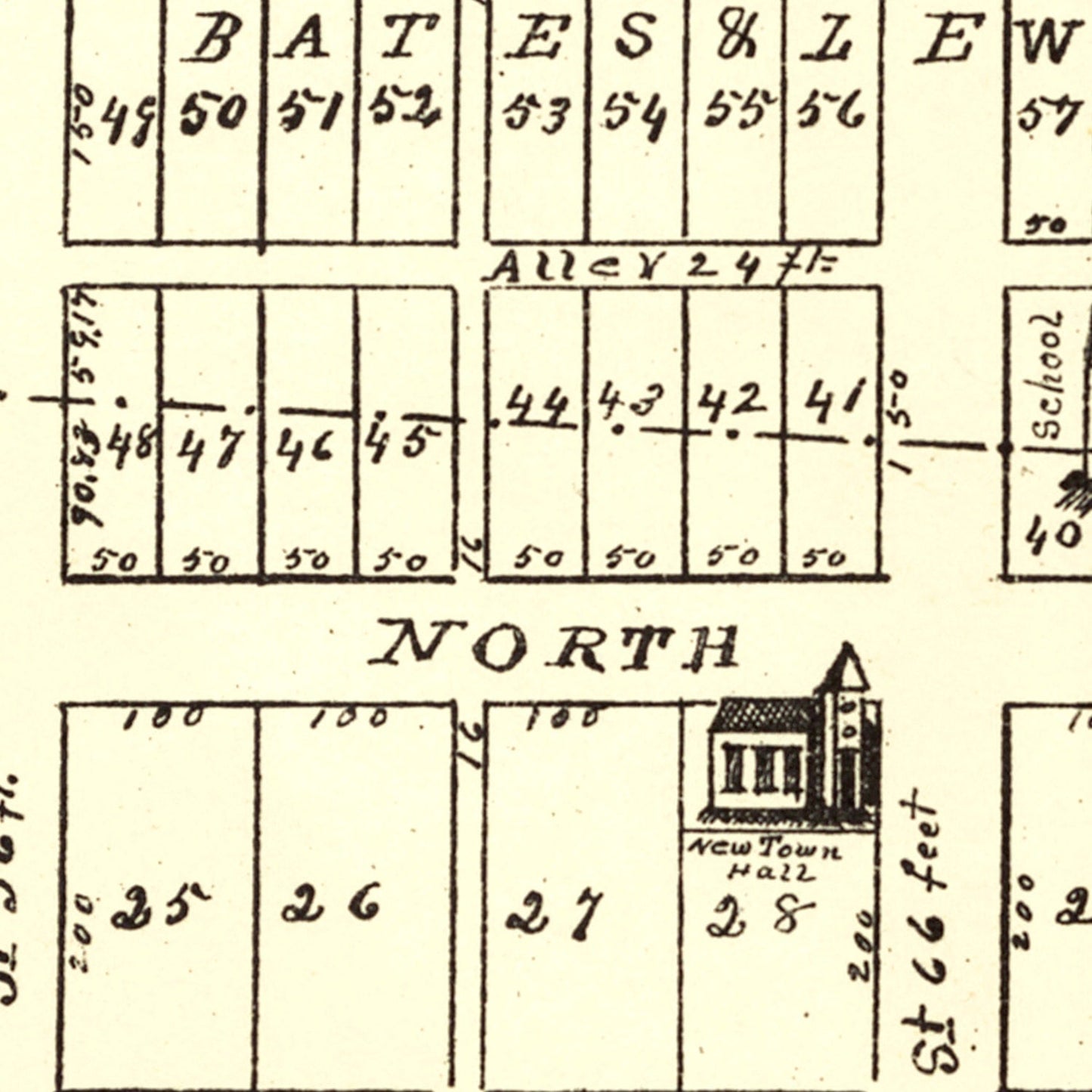 Vintage Map of Clifton, Ohio, 1896