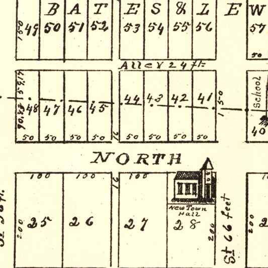 Vintage Map of Clifton, Ohio, 1896