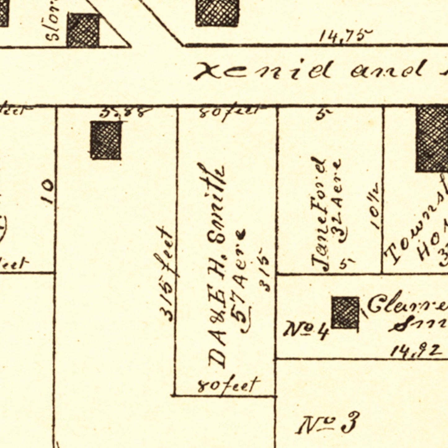 Vintage Map of New Jasper, Ohio, 1896