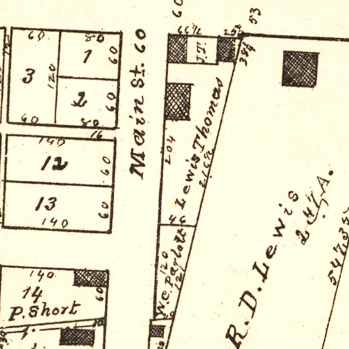 Vintage Map of Paintersville, Ohio, 1896