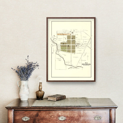 Vintage Map of Bellbrook, Ohio, 1896