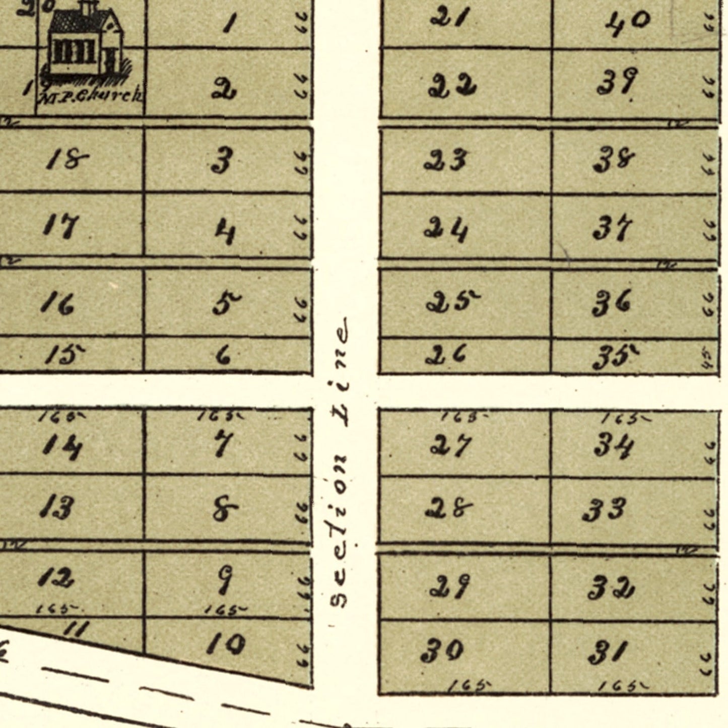 Vintage Map of Bellbrook, Ohio, 1896