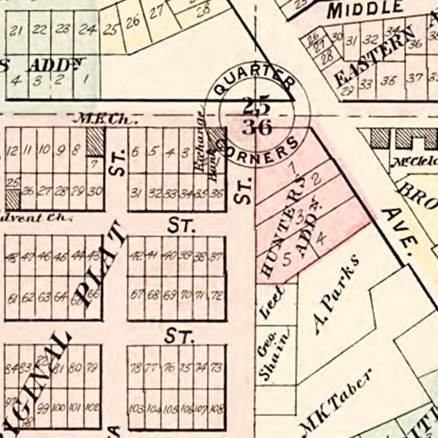 Vintage Map of Birmingham, Michigan, 1896