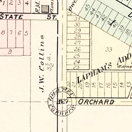 Vintage Map of Farmington, Michigan, 1896