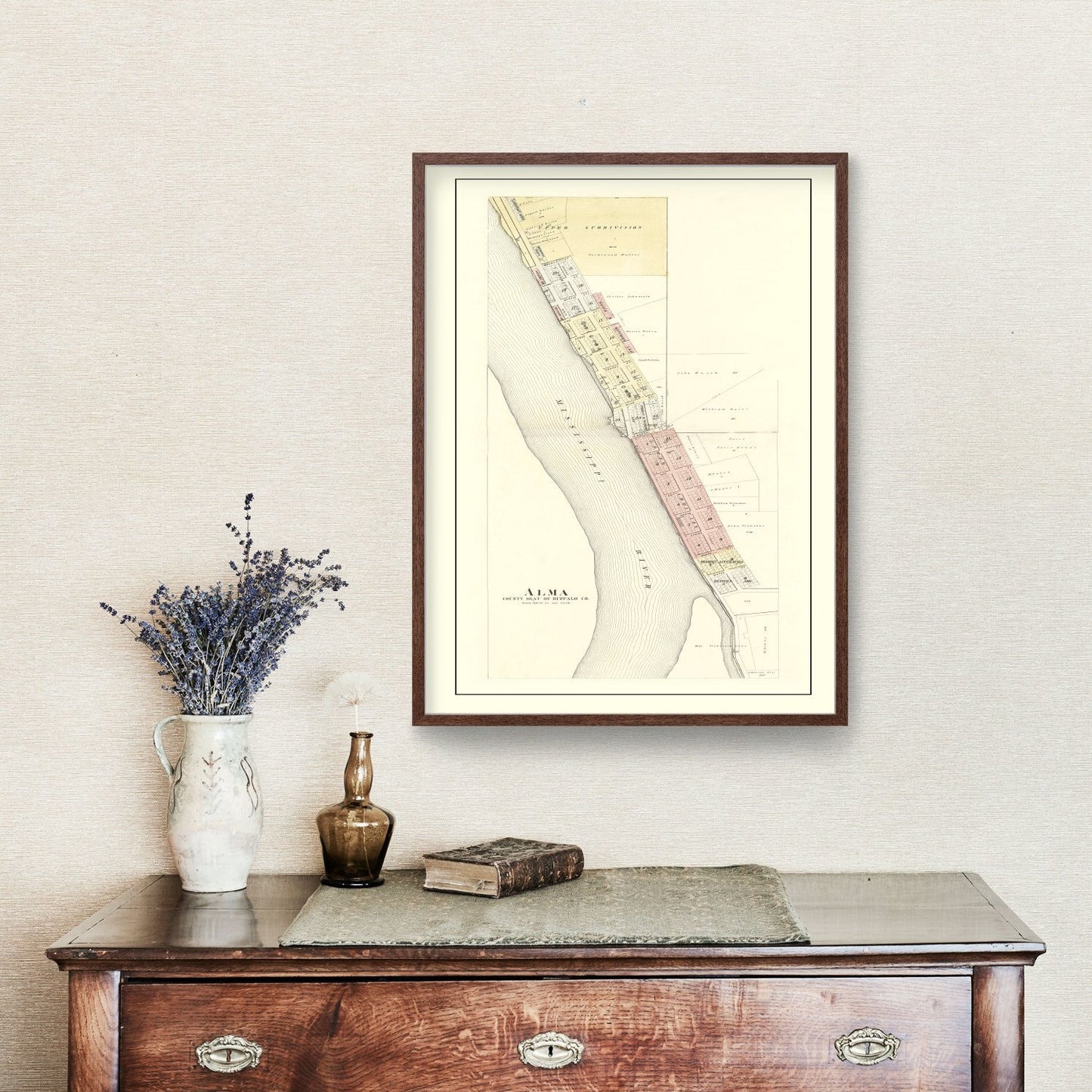 Vintage Map of Alma, Wisconsin, 1896