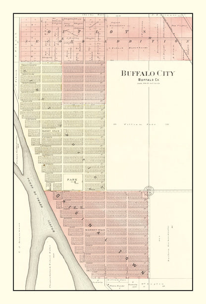 Vintage Map of Buffalo, Wisconsin, 1896