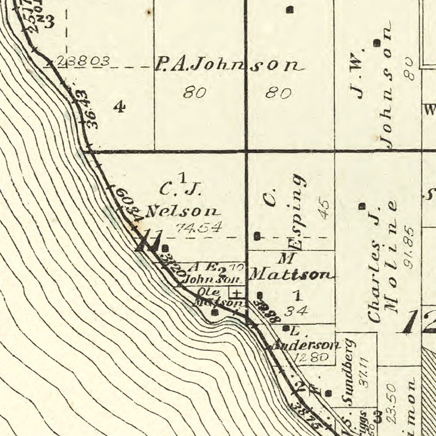Vintage Map of Stockholm, Wisconsin, 1896