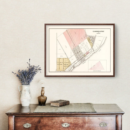Vintage Map of Carrollton, Michigan, 1896