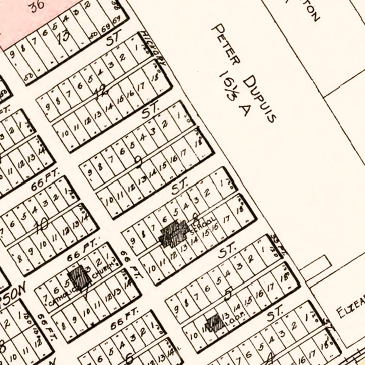 Vintage Map of Carrollton, Michigan, 1896