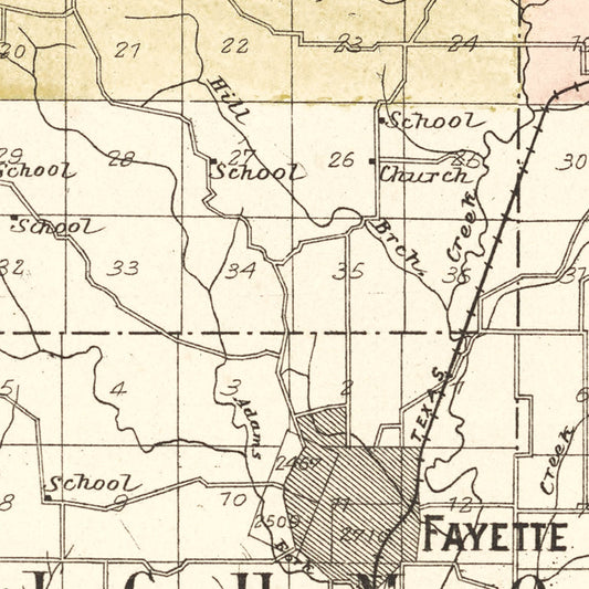 Vintage Map of Howard County, Missouri, 1897