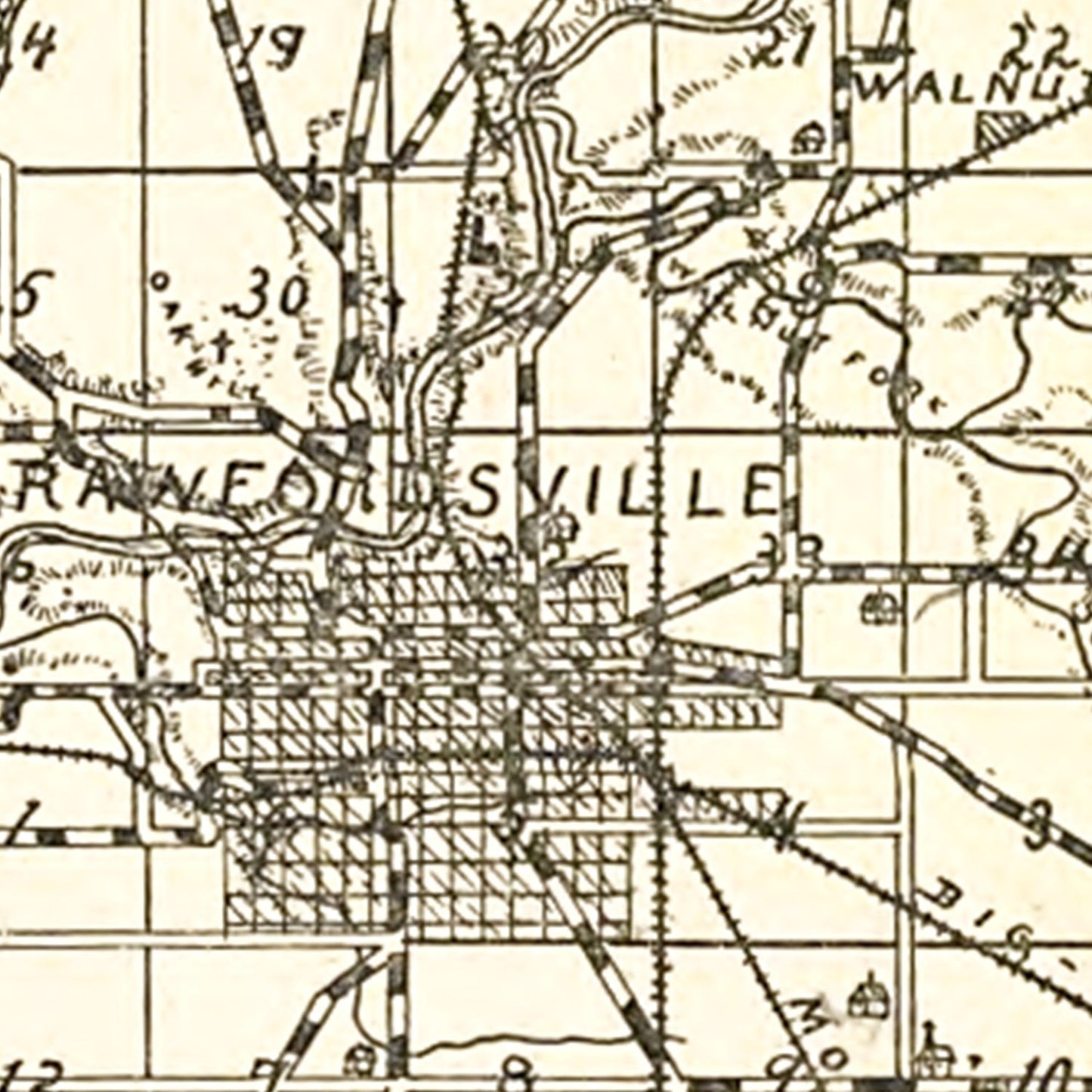 Vintage Map of Montgomery County, Indiana, 1898