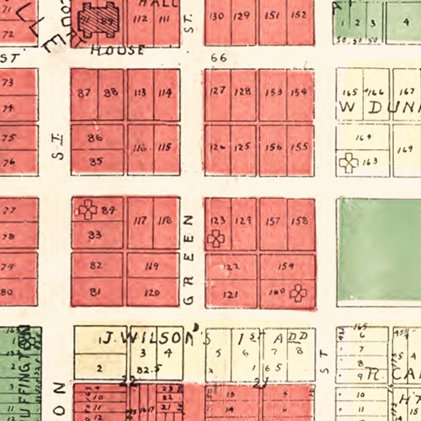 Vintage Map of Crawfordsville, Indiana 1898