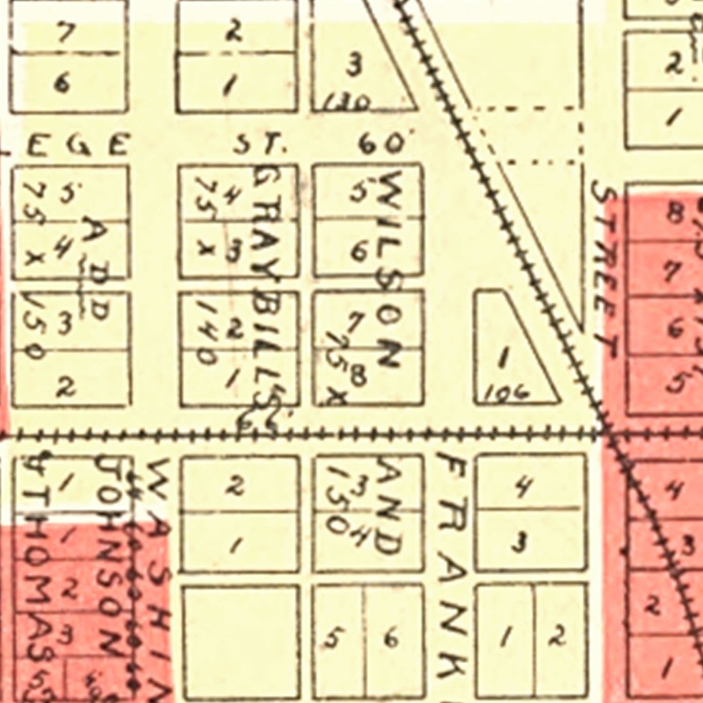 Vintage Map of Ladoga, Indiana, 1898