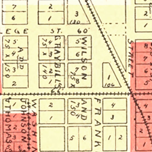 Vintage Map of Ladoga, Indiana, 1898