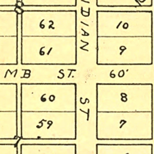 Vintage Map of Linden, Indiana, 1898