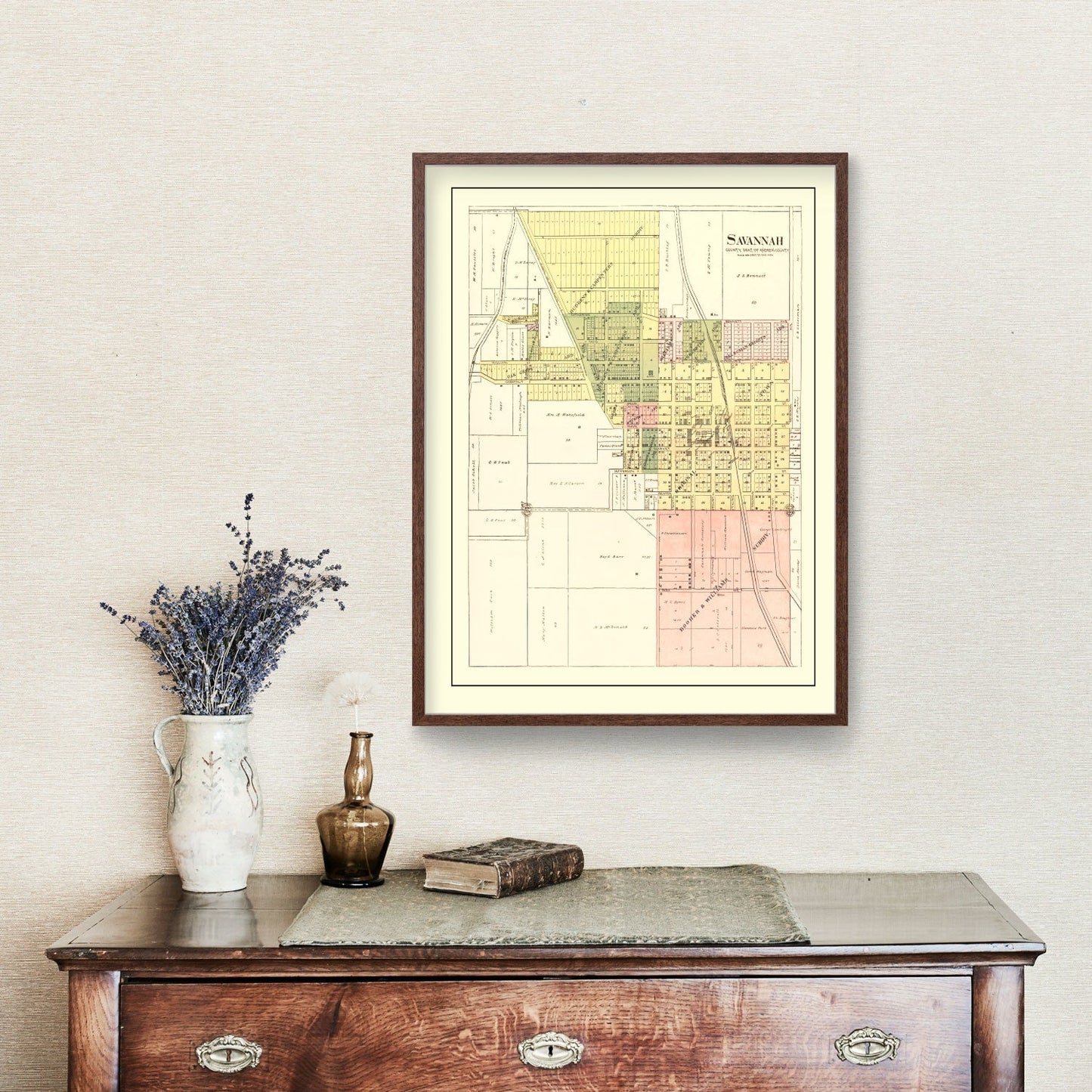 Vintage Map of Savannah, Missouri, 1898