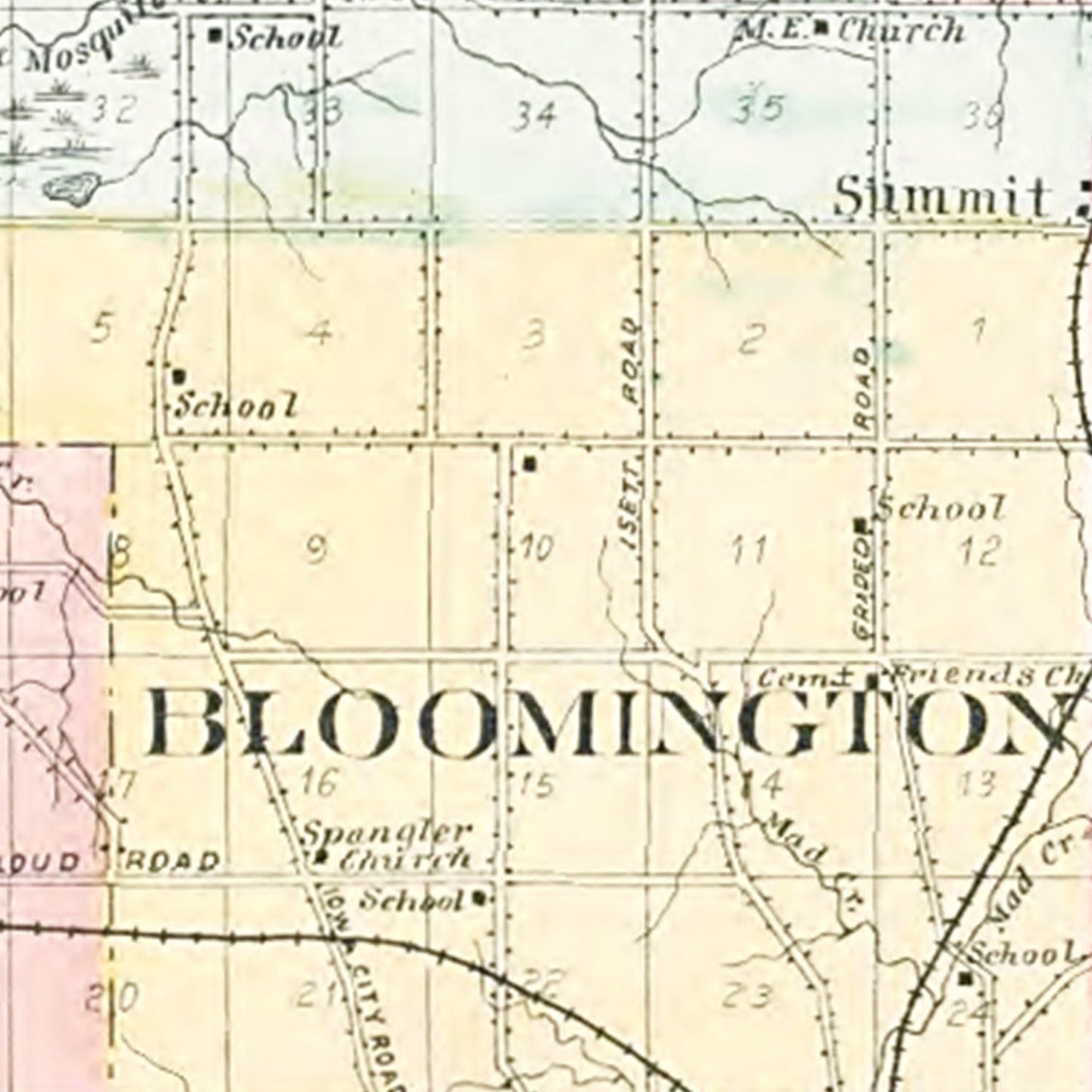 Vintage Map of Muscatine, Iowa, 1899