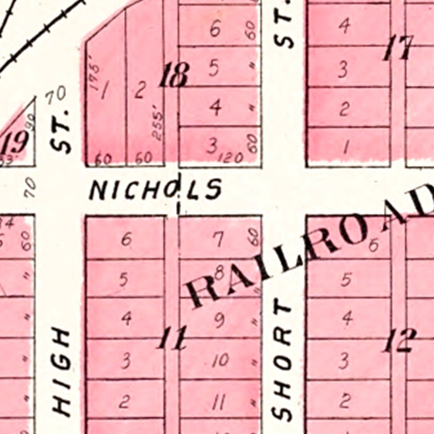Vintage Map of Nichols, Iowa, 1899