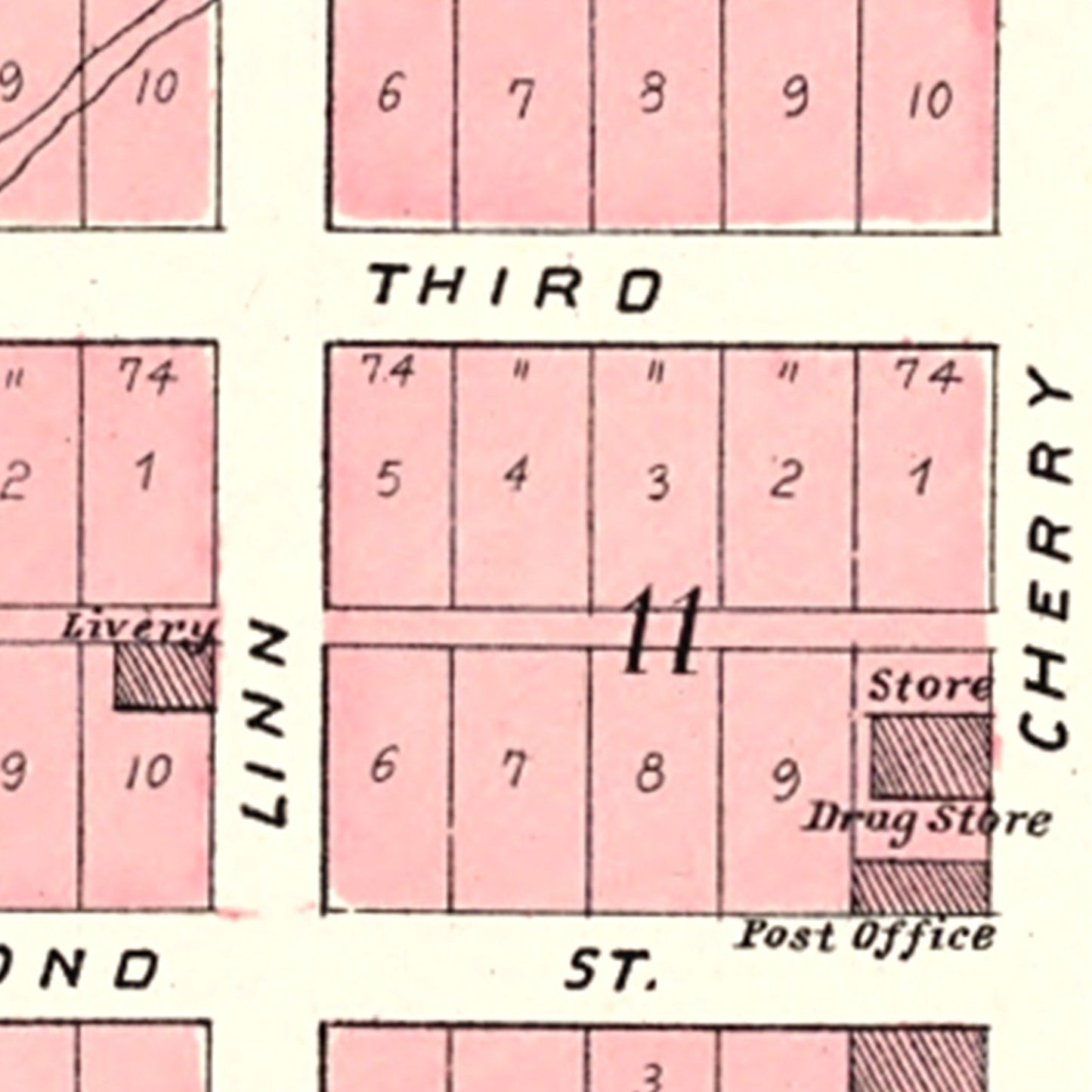 Vintage Map of Atalissa, Iowa, 1899