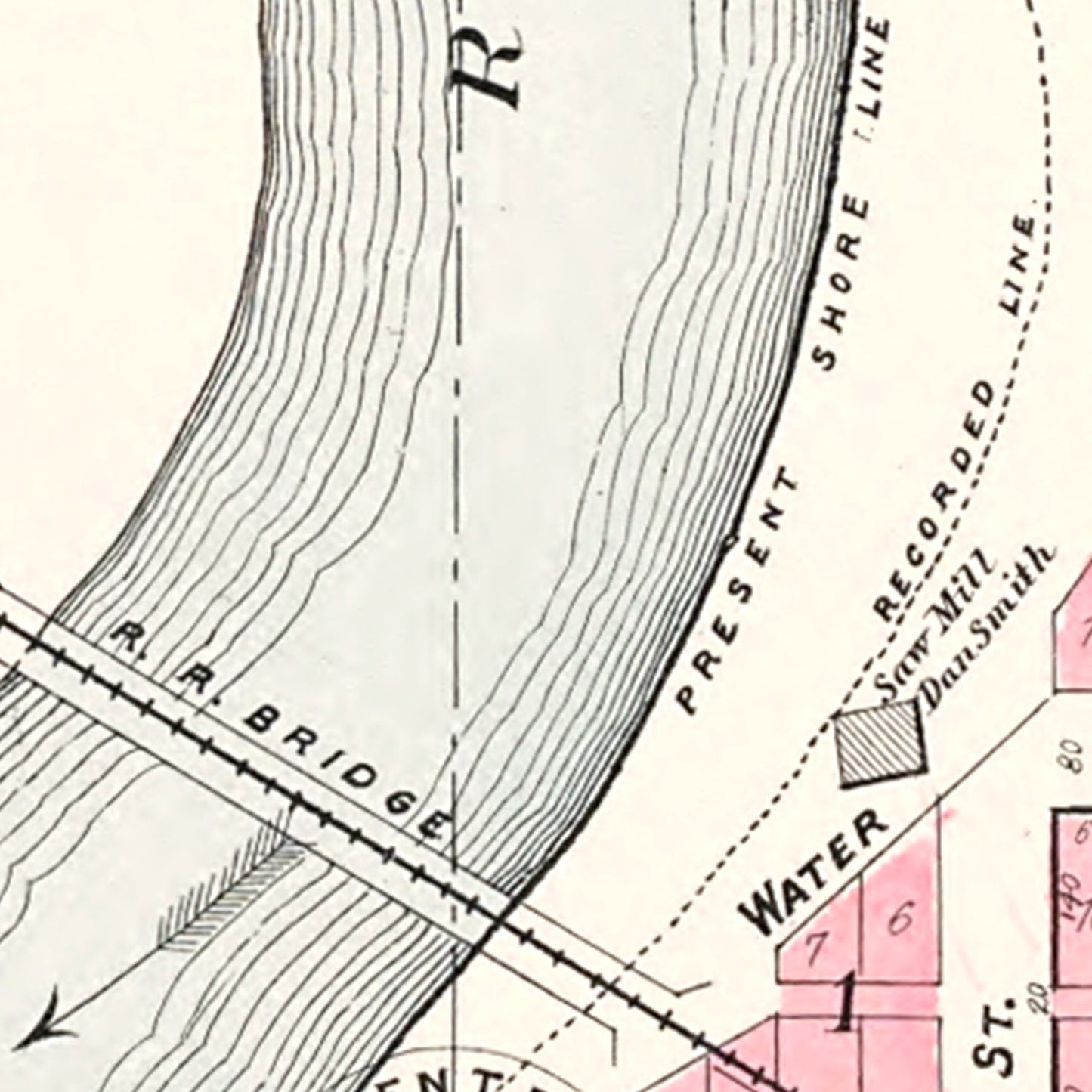 Vintage Map of Moscow, Iowa, 1899