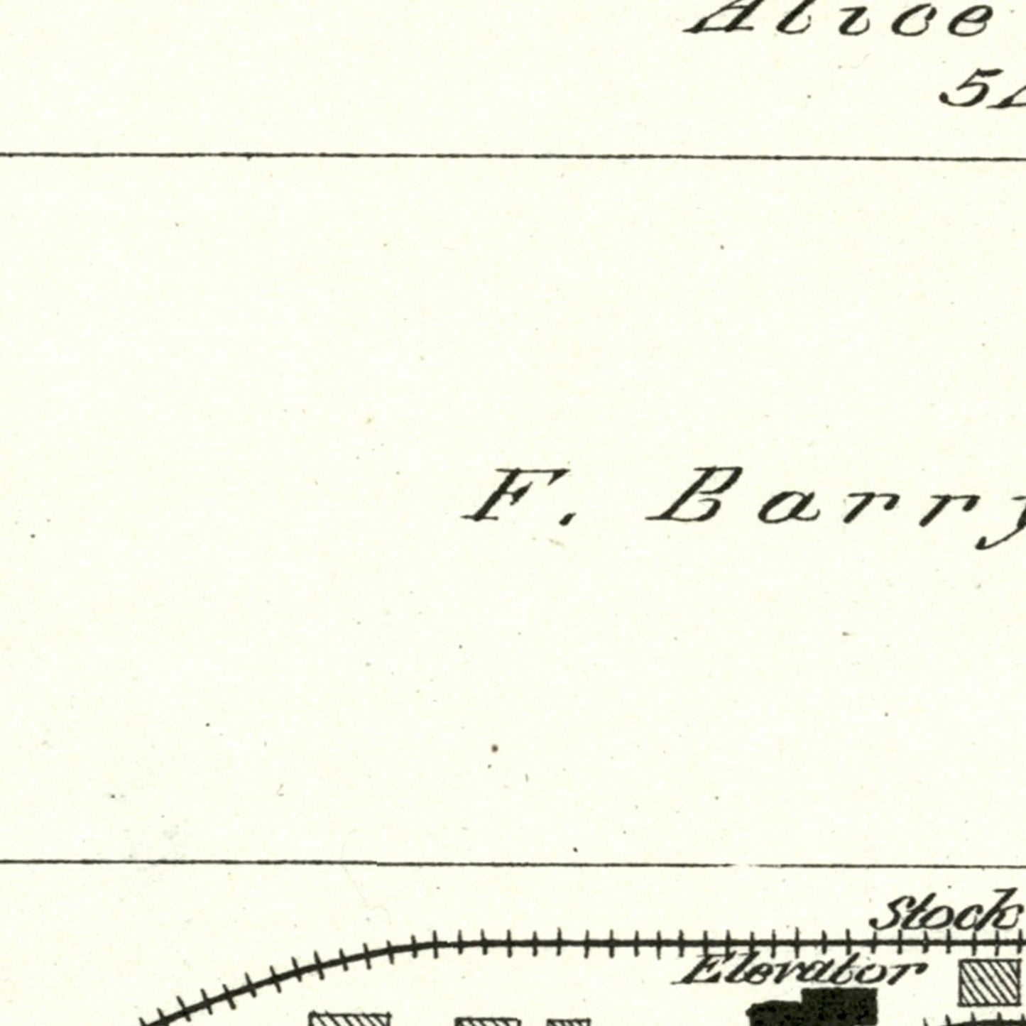 Vintage Map of Barryton, Michigan, 1900