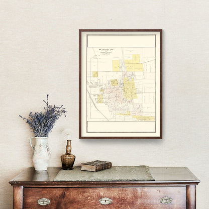 Vintage Map of Waterloo, Illinois 1901