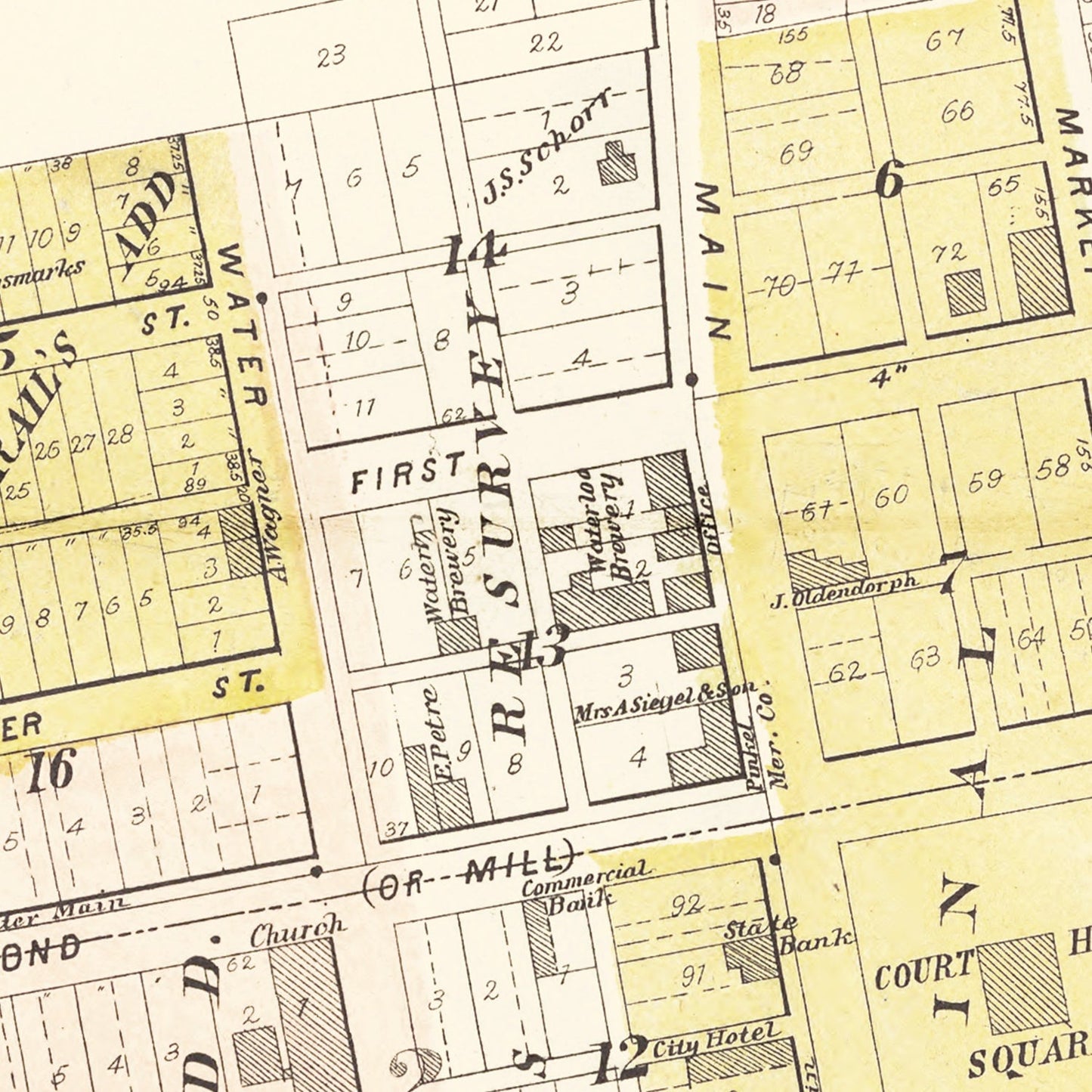 Vintage Map of Waterloo, Illinois 1901