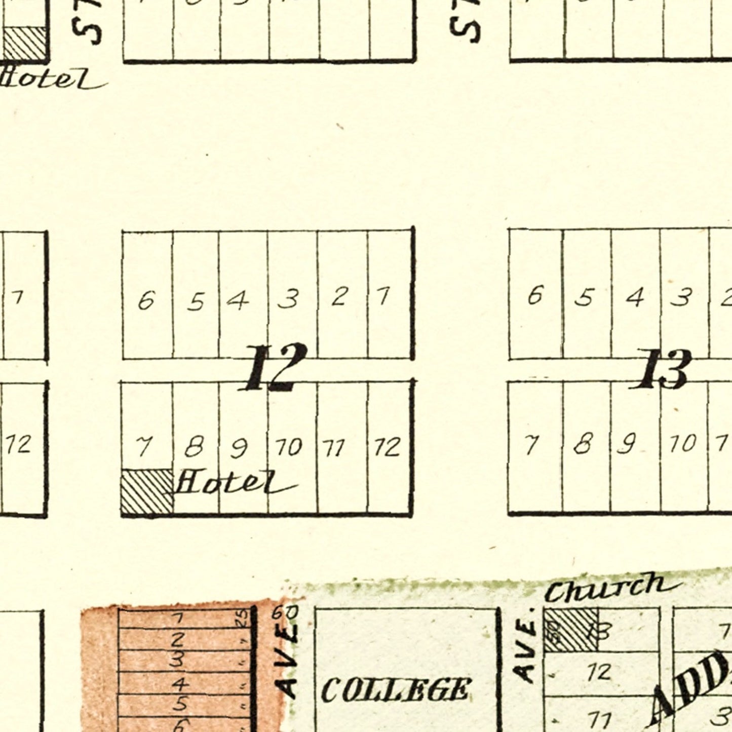 Vintage Map of Hartford, Kansas, 1901