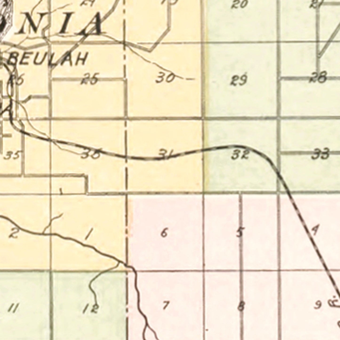 Vintage Map of Benzie County, Michigan, 1901