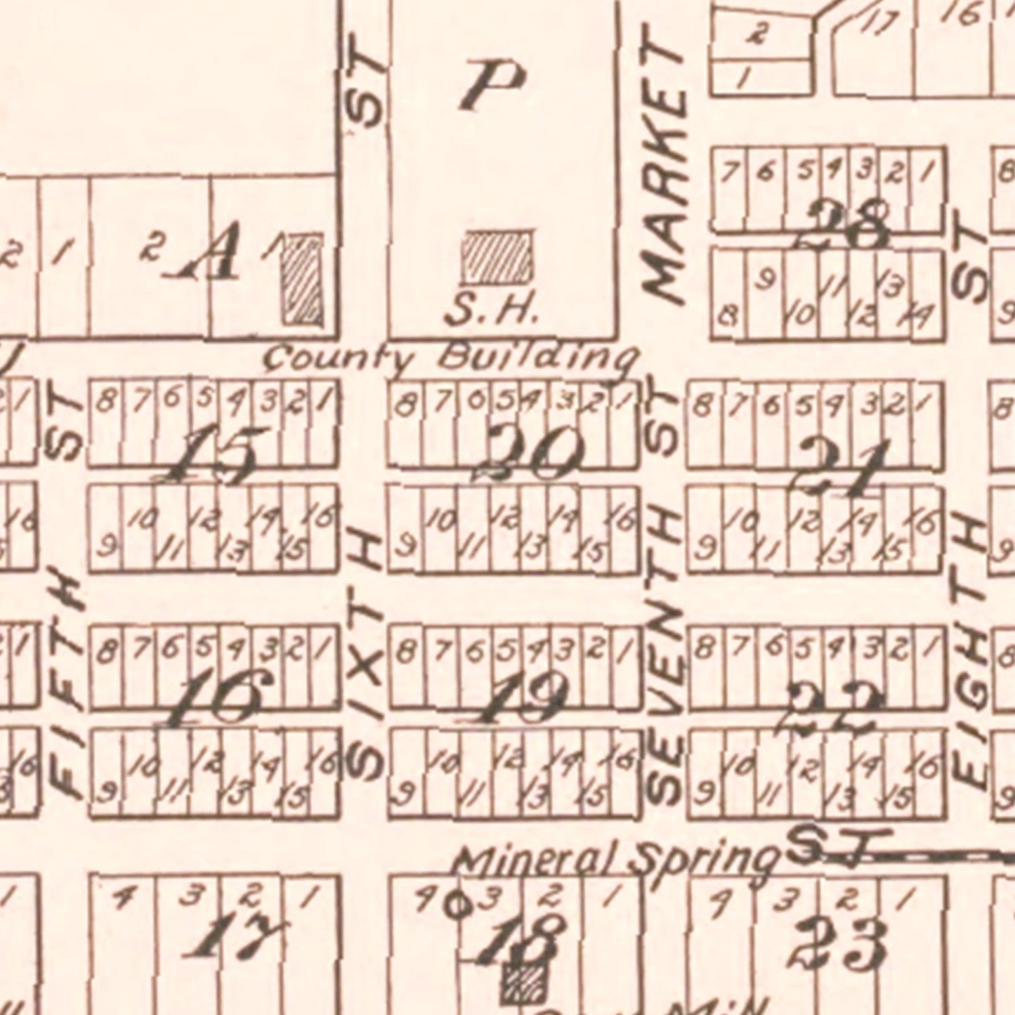 Vintage Map of Frankfort, Michigan, 1901