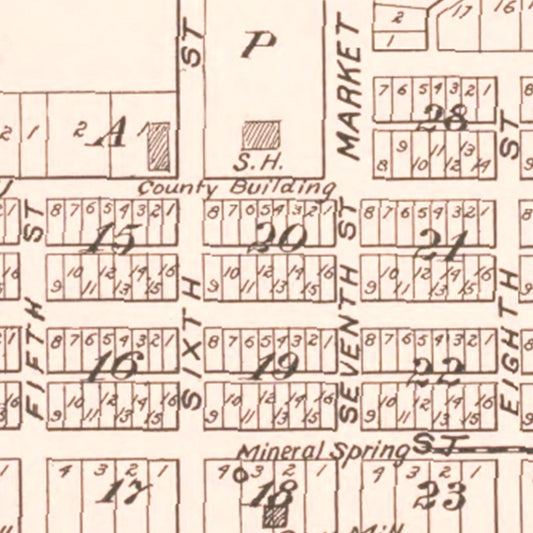Vintage Map of Frankfort, Michigan, 1901